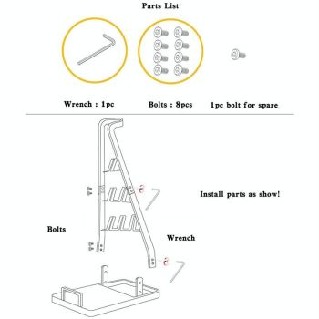 Universal Non-punch Vacuum Cleaner Floor Storage Bracket for Dyson - White