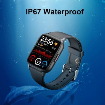 1.69 Inch Waterproof Smart Watch With Health Monitoring & Body Temp Detection Pink