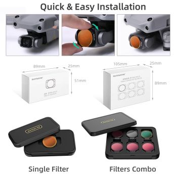 4-in-1 Lens Filter for Dji Air 2s Mcuv Cpl Nd4 Nd8