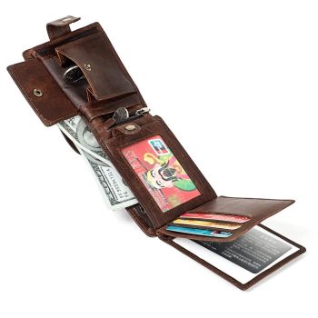 Leather Rfid Blocking Card Wallet - Multi Bit