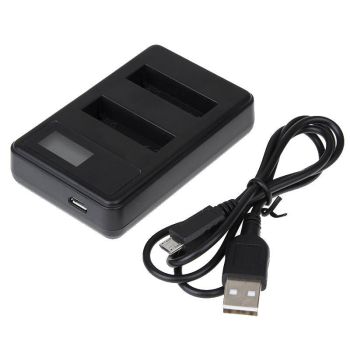 Gopro Hero4 Charger with Dual Batteries and Lcd Screen