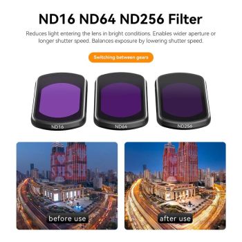 Magnetic Suction Filter Set For Dji Pocket 3 Cpl Nd16 Nd64 Nd256