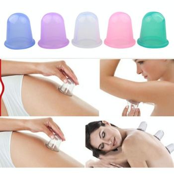 Silicone Cupping Cup For Health Care Body Massage Random Colour