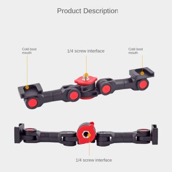 Universal Dual Cold Shoe Mount For Camera And Phone