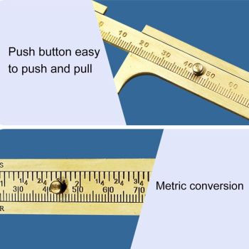 Mini Brass Sliding 100mm Vernier Caliper for Jewelry Measurement