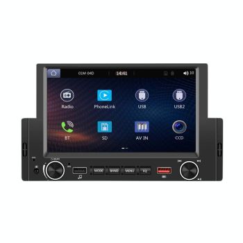 6.2 Inch Single Butt Carplay Car Monitor - Universal Wired Mp5 Player - Standard + 12 Light Camera