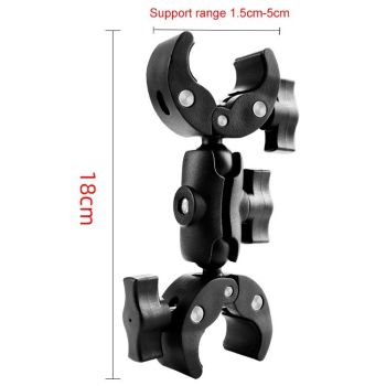 18cm Dual Head Motorcycle Handlebar Mount - 28Cm