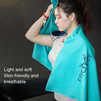 Double-sided Fleece Bath Towel - Quick-drying Small Navy
