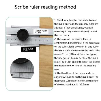 Portable Woodworking Scribing Ruler - 0-300mm
