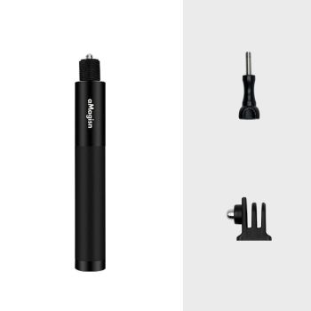 70cm Straight Pull Selfie Stick for Sports Cameras with 3 Jaw Screw - Rod+1/4 Turn 3 Jaw+Screw+Phone Clip