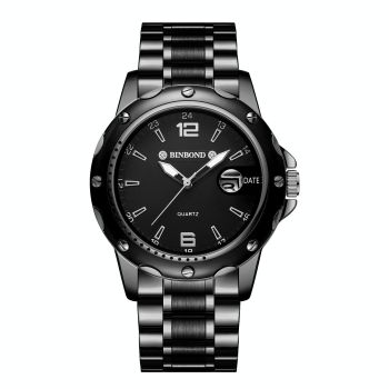 Waterproof Luminous Quartz Watch for Outdoor - White Steel-Blue