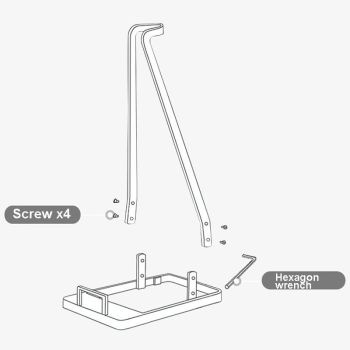 Space-saving Floor Storage Bracket for Dyson Vacuum Cleaners - Universal Type White