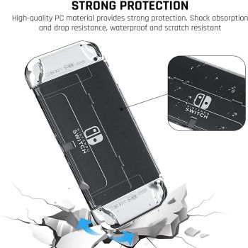 Switch Oled Bundle with Crystal Shell Remote Film and Storage Bag