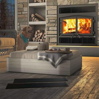 2-pack Magnetic Fireplace Draft Stopper - 91.44 x 15.24cm - Block Cold Air