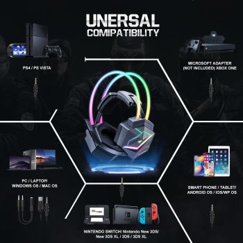 Colourful Wired Gaming Earphones 1.8M Length