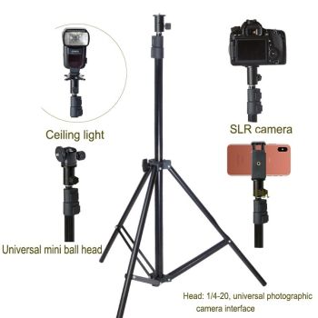 Camera Light Stand Conversion Head With 1 / 4-Inch Mount And Umbrella Holder