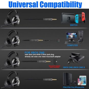 Surround Gaming Headset With Mic & Rgb Lights