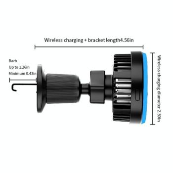 Wireless Car Charger with Rgb Light and Magnetic Air Outlet