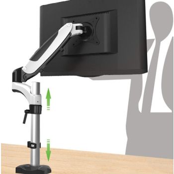 Rotating Desktop Monitor Stand - Lifts and Saves Space