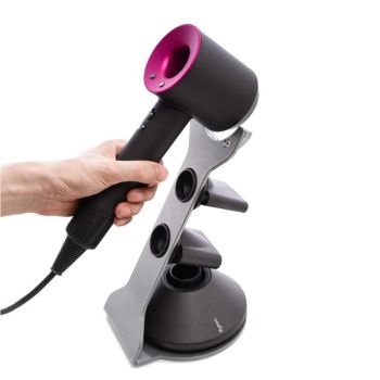 Universal Hair Dryer Stand No Drilling Silver