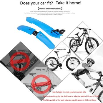 Green Quick Release Bike Mudguards 2632 Style