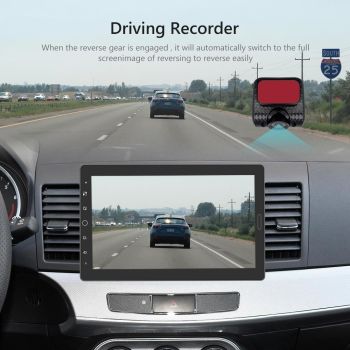 10.1 Inch Full Screen Car Mp5 Player With Wired Carplay - Standard + 12 Light Camera