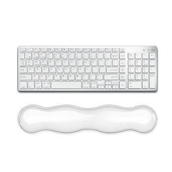 Large Green Silicone Keyboard Wrist Rest & Mouse Pad - Large Transparent
