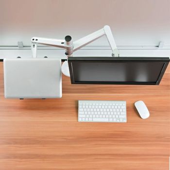 Versatile Desktop Monitor Stand - Space-saving Design