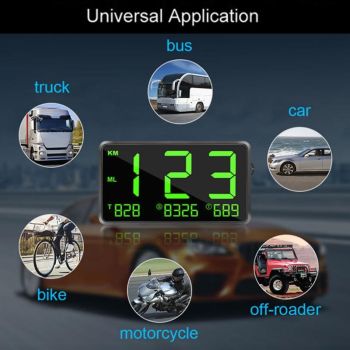 Universal Gps Speedometer For Cars & Motorcycles Over Speed Alert