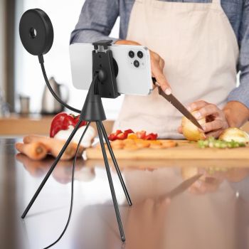 Dimmable Led Ring Lamp with Phone Tripod Stand
