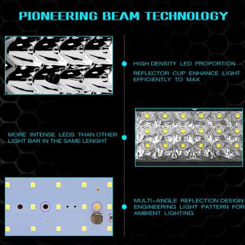 7 Inch 18W 1800Lm 3 Row Led Strip Light Working Refit Off - Road Vehicle Lamp Roof Strip Light