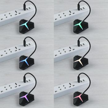 4-Port Usb 3.0 Hub 5Gbps Speed 20Cm Cable Black