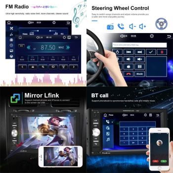 6.2 Inch Dual Spindle Hd Car Mp5 Player + Ahd Camera