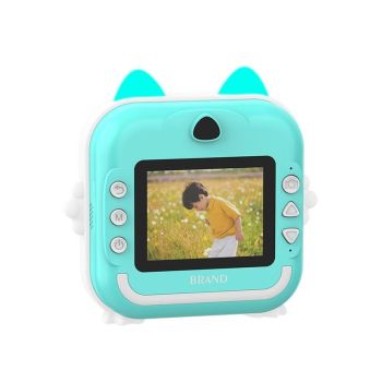 Instant Camera with Thermal Printer and Hd Video - Blue 16g - 32G Pink