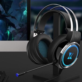 X8 Double Hole Gaming Headset With Mic Stars White