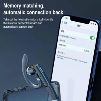 Wireless Bluetooth Earphone with Rotatable Earhook - Noise Cancelling