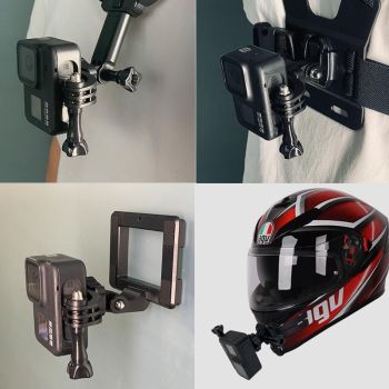 Universal Action Camera Adapter - Vertical & Horizontal Shoot - 2 Pack