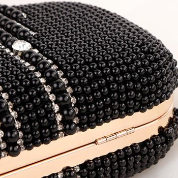 Rhinestone Evening Bag With Chain Strap