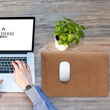 13.3 Inch Laptop Sleeve & Power Bag - Litchi Pattern Pu Leather Black