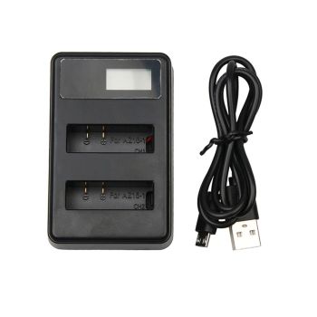 Usb Charger for Xiaoyi 4k Camera with Dual Batteries and Lcd Display
