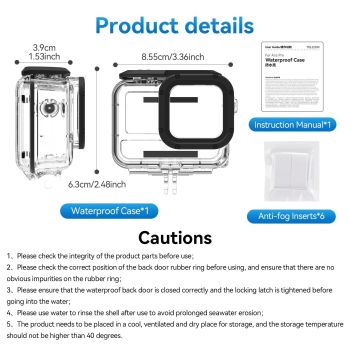 Waterproof Diving Housing for Insta360 Ace Pro Camera - 45m Depth