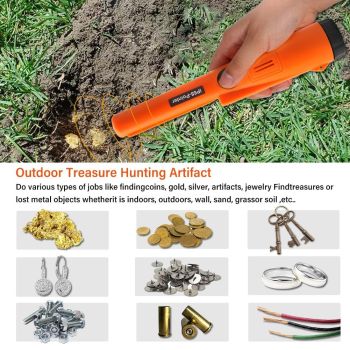 Waterproof Handheld Metal Detector with Positioning Stick - Ip68