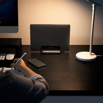 Vaydeer Vertical Notebook Stand - Desktop Storage Shelf