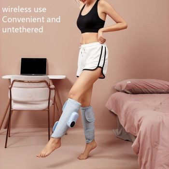Gray Wireless Leg Massager Double Hot Compress & Air Pressure