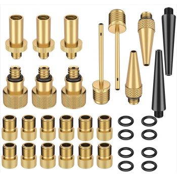 Universal Bike Valve Adapter Set Pump Accessories - 9 In 1