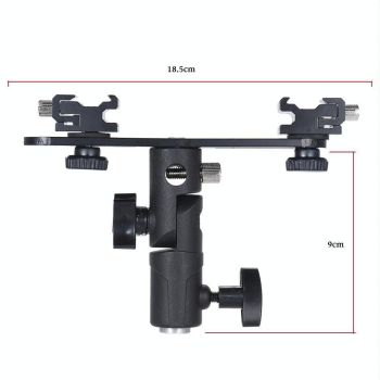 Dual Hot Shoe Flash Bracket - Compact And Versatile