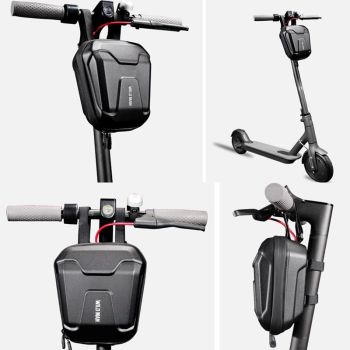 Universal Waterproof Front Bag for Scooters and Bicycles - Reflective Warning