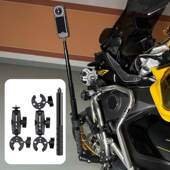 Selfie Stick with Handlebar Mount and Fixed Clamps