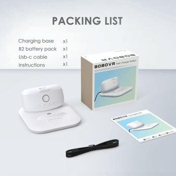 Quest 3 Head Strap Charger with Magnetic Dock for B2 Battery Pack