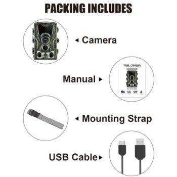 Waterproof Hunting Trail Camera With Night Vision - 8Mp 120 Degree Wide Angle 110 Degree Pir Sensor